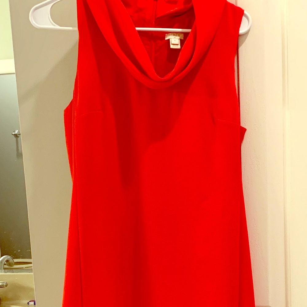 J.Crew cowl neck red/orange dress